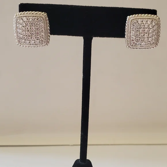 Judith Ripka Pave Diamonique Earrings - Picture 7 of 13